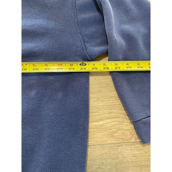 VTG Nike Sweatshirt Mens L Blue Crew Neck Fleece Pullover USA MADE DISTRESSED - Picture 6 of 11